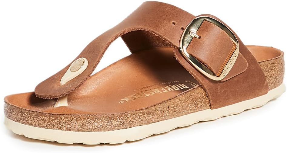 Birkenstock Women's Gizeh Big Buckle Sandals, Cognac, 9 Medium US