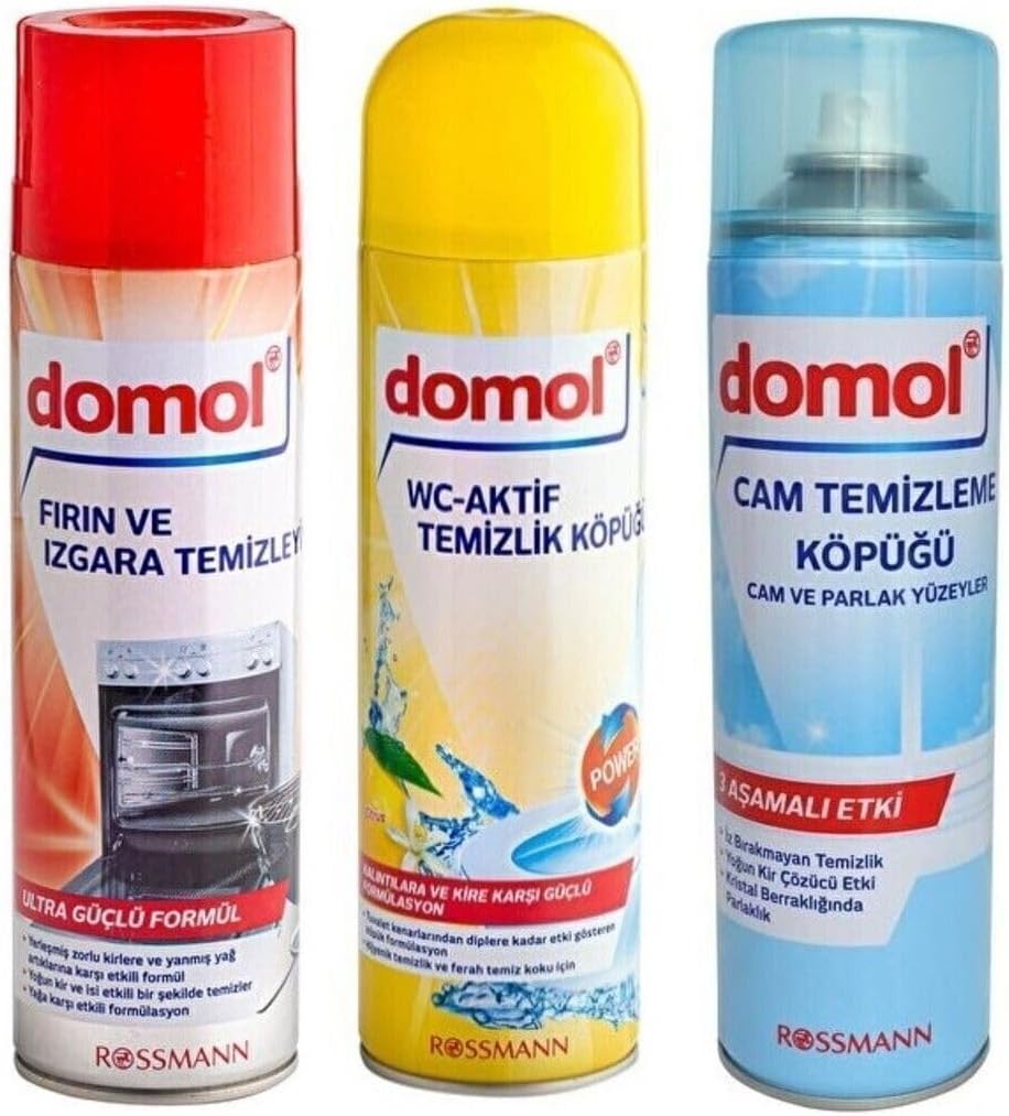 DOMOL Oven & Grill Cleaner Foam  Toilet Cleaning Foam  Glass Cleaning Foam Opportunity Package