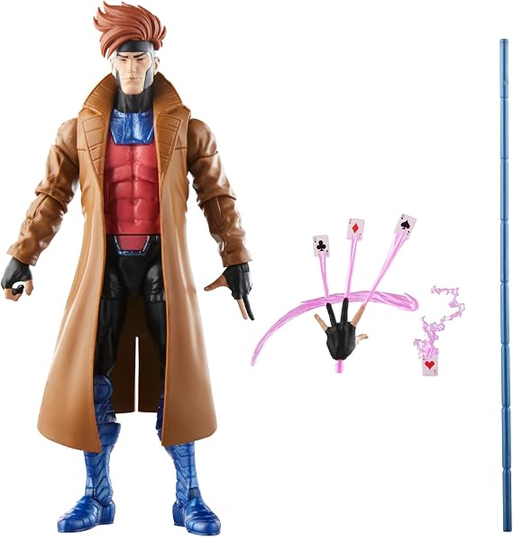 Marvel Legends Series Gambit, X-Men 97 Collectible 6-Inch Action Figures