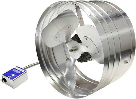 Master Flow GAF 1600 CFM Power Gable Mount Fan: Easy Installation & Efficient Exhaust Ventillation|High Airflow Capacity for attic spaces upto 3000 sq. ft.