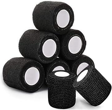 Self Adhesive Tape, CINRA 8 Pack 2 x 5 Yards Self-Adherent Cohesive Tape Tattoo Grip Wrap Cover Strong Sports Tape, Self-Adhesive Bandage Rolls Athletic Tape