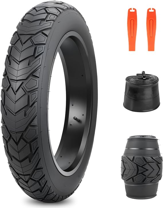 ZUKKA 20/26x 4.0 E-Bike Tire 1/2 Pack Fat Tire High Performance Fat Tire/White Wall Tire Replacement Tire High-Density Bike Tires for MTB E Bikes