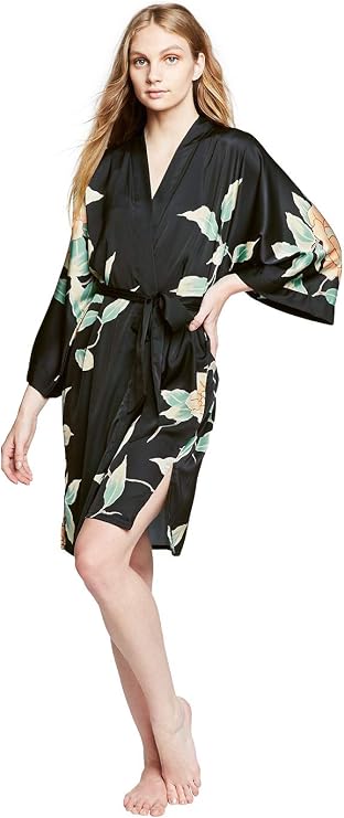 KIM+ONO Charmeuse Short Kimono Robe for Women