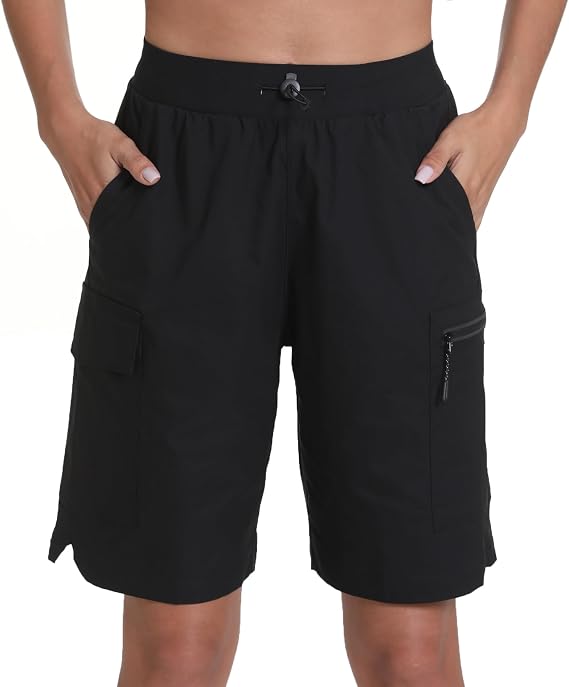 Women's Hiking Cargo Shorts Lightweight with 4 Pockets | Quick Dry for Travel Athletic Golf Casual Work