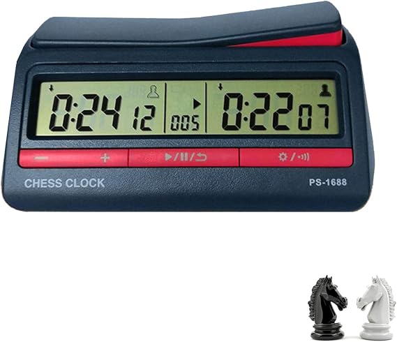 Digital Chess Clock, Professional Electronic Chess Timer with Alarm, Multifunction Portable Chess Clock for Chinese Chess Board Go Game Timer