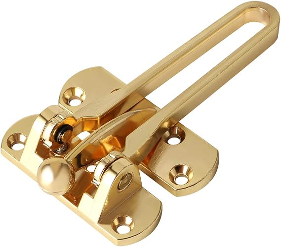 Alise Swing Bar Door Lock,Gold Door Lock for Front Doors and Inside Doors | Security Door Guard Latch for Kids Safety Home Security,Hotel Latch Lock Front Door Child Lock