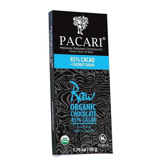 Pacari Ecuadorian Organic Chocolate Raw 85%, 50 Gram, 1.76 Ounce