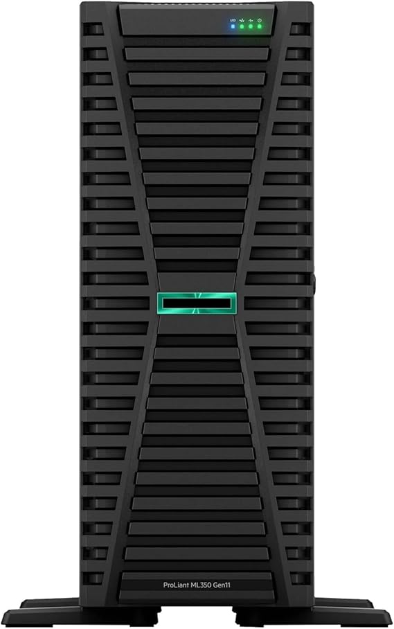 HPE ProLiant ML350 Gen11 4U Tower Server Bundled with Dual Xeon 5416s 16-Core 2GHz, 256GB DDR5 Memory, 30.72TB Enterprise SAS 12Gb/s SSD Storage, RAID, Dual Power and iLO