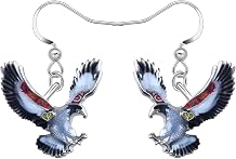 DUOWEI Cute Enamel Eagle Earrings Hawk Dangle for Women Bird Jewelry Gifts