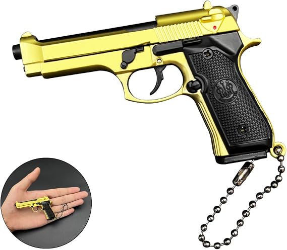 Mini Gun Keychain,Stylish Key Chain Gift for Men & Women