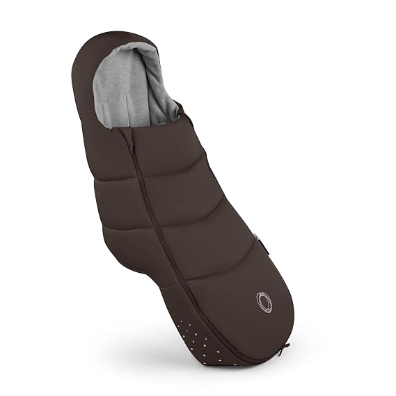 Bugaboo All-Season Footmuff Weatherproof, Breathable & Water-Repellent Toddler Footmuff with Removable Insert, Reflective Details, Two-Way Zipper, Fits All Bugaboo Strollers - Cocoa Brown