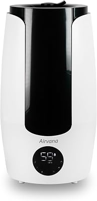 2.25 Gallon 8.5 Liter Top Fill Digital Humidifier with LED Display Screen, Sleep Mode, and Coverage up to 757 Square Feet, AV200HUM White