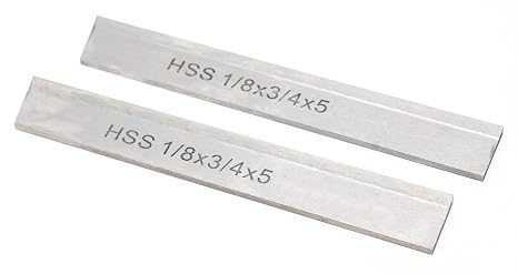 Set of 2 HSS 1/8"x3/4"x5" for Lathe Parting Cut Off Blade Tapered Type T3-W