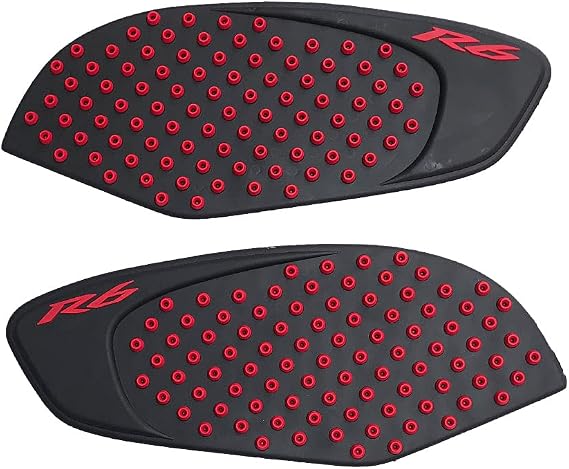 Red Gas Fuel Tank Pad Traction Side Fuel Knee Grip Decal Compatible with Yamaha YZF R6 2008-2016