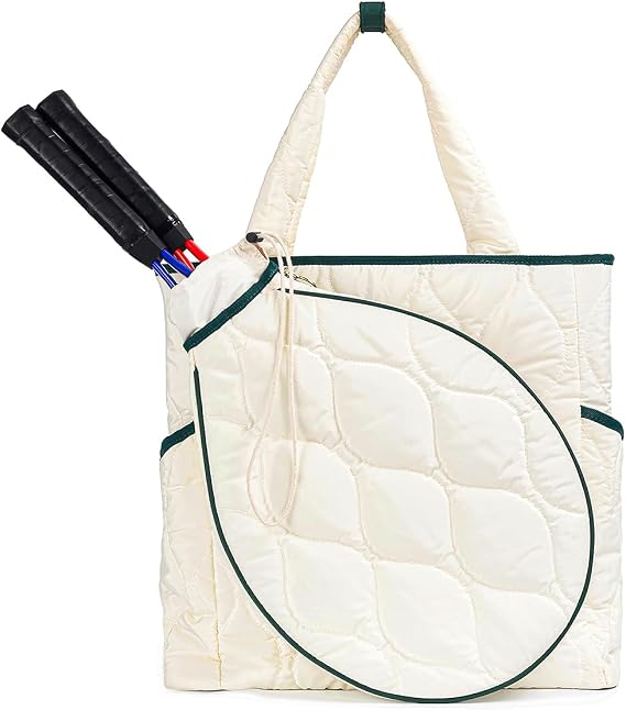 TILDOSAC Tennis Tote Bag Tennis Racket Backpack – Extra-Large Quilted Pickleball Racquet Bags, Water-Resistant & Lightweight for Women