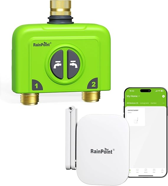 RAINPOINT 2 Zone WiFi Water Timer with Hub