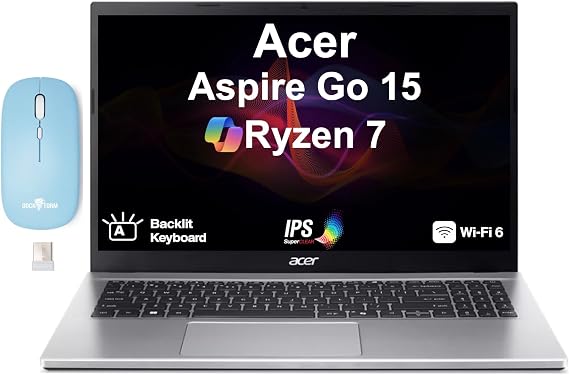 Acer Aspire Go 15 AI Copilot Laptop 15.6" IPS FHD, Ryzen 7 5825U 16GB/512GB