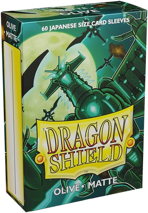 Dragon Shield Japanese Size Sleeves Matte Olive 60CT - Card Sleeves Smooth & Tough - Compatible with Pokemon, Yugioh, More TCG, OCG