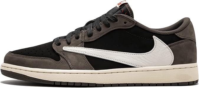 Nike Men's Air Jordan 1 Low Travis Scott, Black/Sail/Dark Mocha/Universi, 7.5