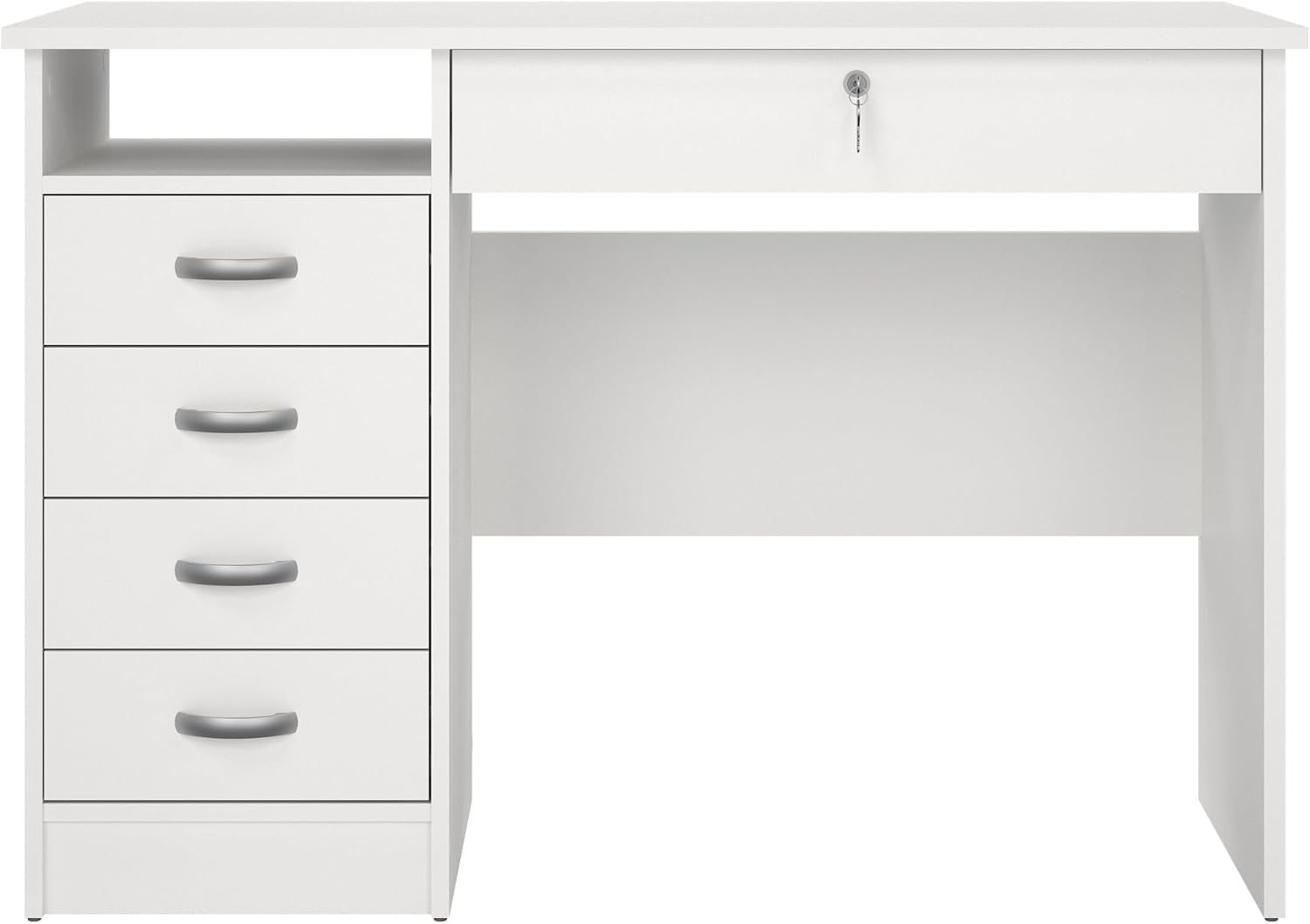 Tvilum Walden Desk with 5 Drawers, White