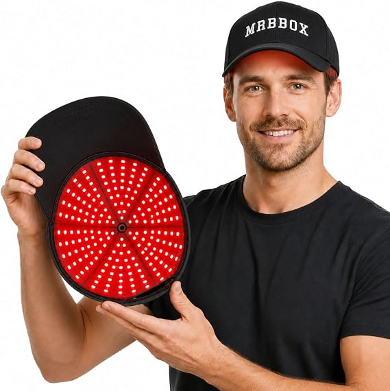 Red Light Therapy for Hair Growth,528 Total Light Emitters,Full-Scalp Coverage,Laser Hair Growth Cap for Men & Women,Black