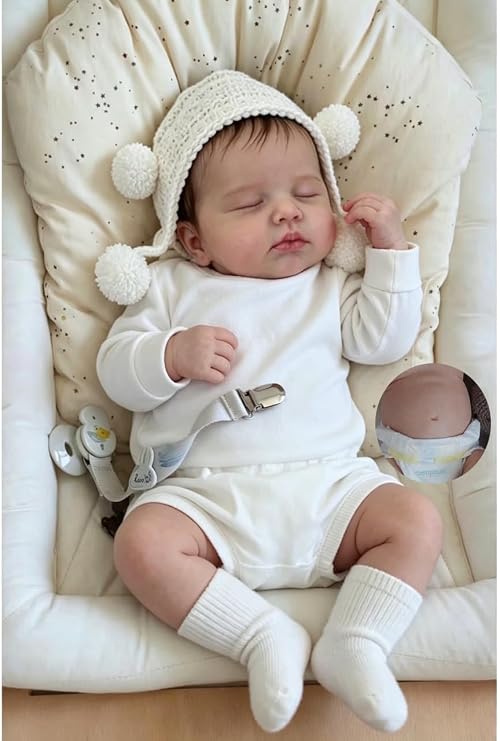 Zero pam Reborn Baby Dolls Girl, 50CM Realistic Baby Doll, Newborn Babies, Real Iife Reborn Dolls, Lifelike Preemie Doll with Accessories Gift Set for Kids 3+&Collectors