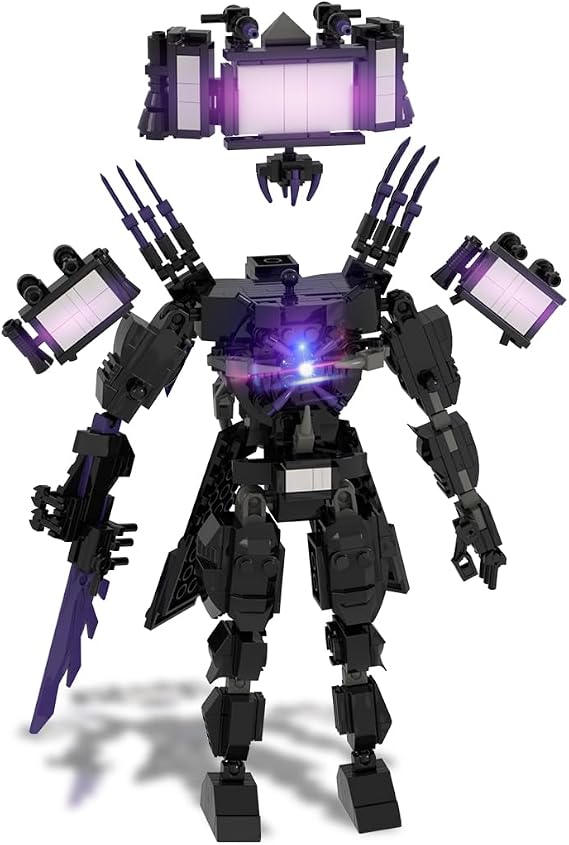 Clock Man Building Block Toys, Action Figure and Assembly Toys, TV Man Model
