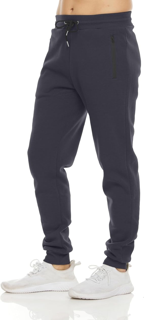 PURE CHAMP Sweatpants for Men 3 Pack Fleece Athletic Workout Joggers Mens Sweatpants with Zipper Pockets Size S-3XL