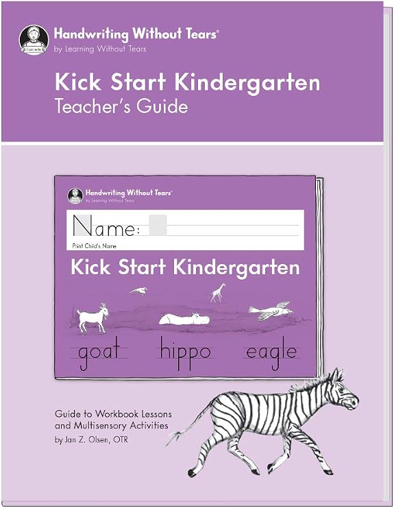 Learning Without Tears - Kick Start Kindergarten Teacher's Guide - Handwriting Without Tears Series - Pre-K Writing Book - Capital and Lowercase Letters - for School or Home Use