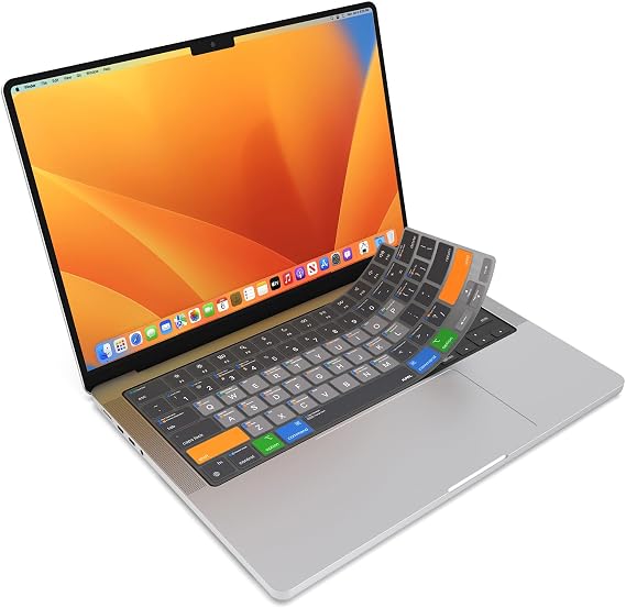 JCPal MacOS Shortcut Guide Keyboard Cover for MacBook Pro/Air/Neo