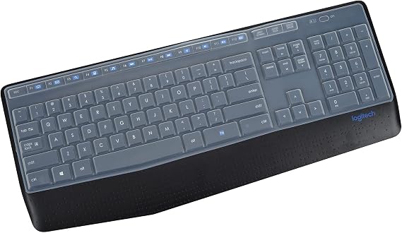 Keyboard Cover for Logitech MK345 Wireless Keyboard, Logitech MK345 Keyboard Skin Protector - Clear