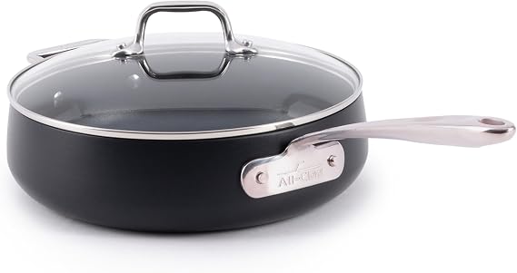 All-Clad HA1 Expert Nonstick 6 Qt. Saute Pan with Lid, Induction Ready