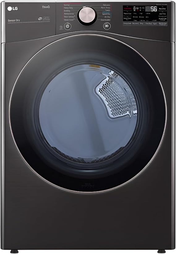 LG DLEX4000B 7.4 cu. ft. Ultra Large Capacity Smart WiFi Enabled Front Load Electric Dryer Black Steel