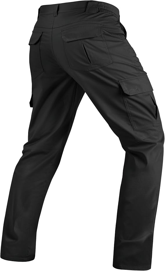 TACVASEN Men's Tactical Pants Water Resistant Ripstop Cargo Work Trousers