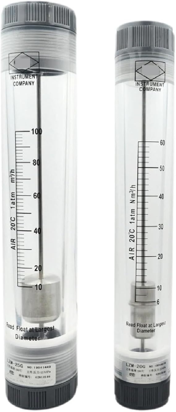LZM-15G Pipeline Flow Meter Acrylic Rotameter Liquid Water Vertical Float Type Industrial Mechanical Flowmeter(1.5-9GPM 400-2000LPH)