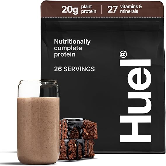 Huel Vegan Protein Powder | Complete Nutrition | 20g Protein | Chocolate Fudge Brownie | 26 Servings | 100% Plant-Based | 27 Vitamins & Minerals, Gluten Free, Non-GMO, Lactose Free