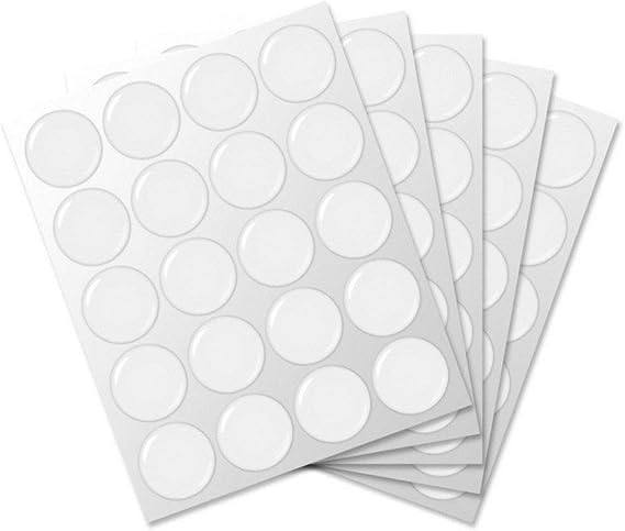 Epoxy Resin Dome Stickers Clear or Glitter Self-Adhesive Dots for DIY Crafts, Bottle Caps, Hair Bows, Scrapbooks, Jewelry & Pendants 1 Inch Clear 100PCS
