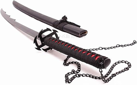 S0462 Anime Ichigo Kurosaki TENSA Zangetsu Zanpakuto Sword BULGED Black 41.1"