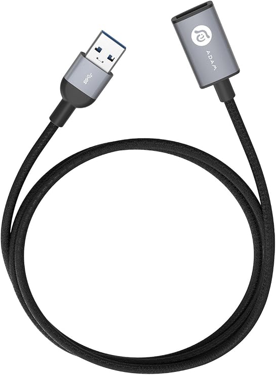 Adam Elements PeAk AFM13 USB 3.1 対応 USB Type-Aオス - USB Type-Aメス アダプター ケーブル 120cm グレー