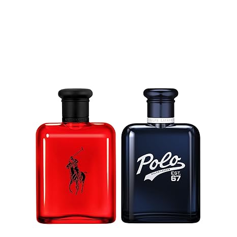 RALPH LAUREN FRAGRANCES - Polo 67 Eau de Toilette & Polo Red Eau de Toilette - Men's Cologne Bundle - Polo 67, 4.2 Fl Oz & Polo Red Eau de Toilette, 4.2 Fl oz