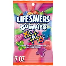 LIFE SAVERS Gummies X's & O's Gummy Candy Game Night Family Game Snack, 7 Oz Bag