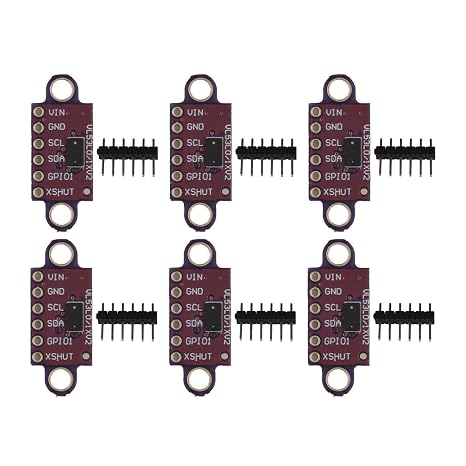 6PCS VL53L0X V2 Laser Distance Measuring Sensor Module ToF Time-of-Flight Distance Measurement with Serial and PWM Output