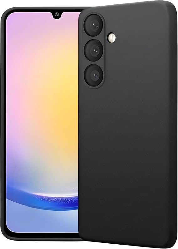 Ehr. Samsung Galaxy A35 ile Uyumlu Lansman Kılıf, İçi Kadife Silikon, Kamera Çıkıntılı Koruyucu, Leke Tutmaz ve Darbe Emici Şık Kapak (Siyah, Samsung Galaxy A35)