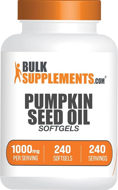 Pumpkin Seed Oil Softgels - Pumpkin Seed Oil Supplement, Herbal Supplement - Gluten Free, 1 Softgel per Serving, 240 Count (Pack of 1)