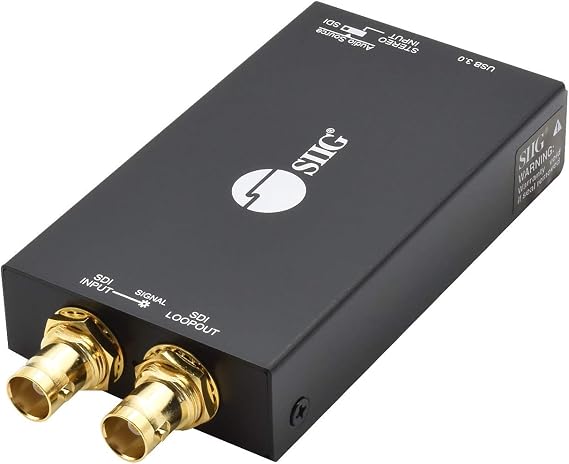 SIIG 1080p SDI Capture Card with SDI Loopout, USB 3.0, TAA, CE-SD0K11-S1