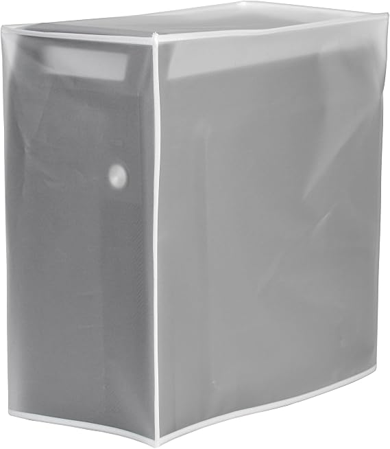 CPU Dust Cover See-Through Lightweight Waterproof Computer Desktop Office Work PC Small-Tower Full Body Protective Case - Small Size