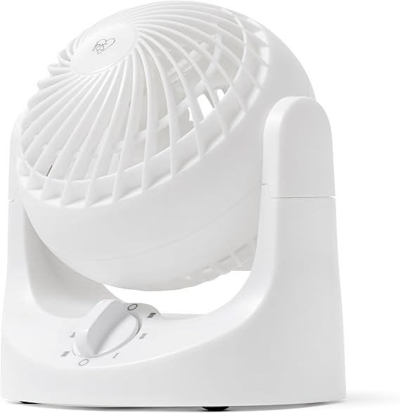 IRIS USA WOOZOO Mini Desk Fan, Dorm Bedside Office, Quiet, 112 Tilt, White