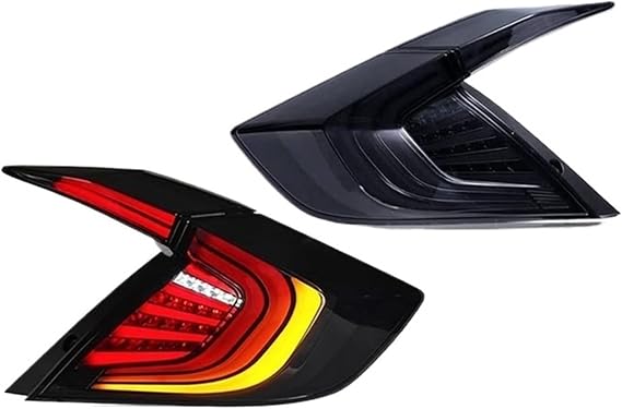 Rear Tail Light Lamp Car Lights LED Tail Lamp For Civic 10th Gen Sedan 2016 2017 2018 2019 2020 Rear Tail Light Dynamic DRL Smoke(Taillights Style 2)