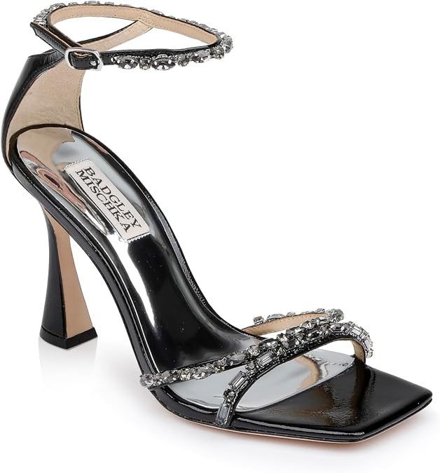 Badgley Mischka Women's Ziana Curvy Stiletto With Gemstone Straps