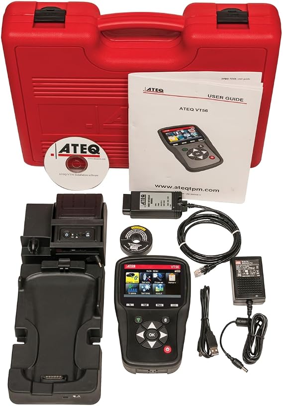 ATEQ VT56 Diagnostic TPMS Tool Kit with OBD Module, Docking Station and Printer, Master Kit